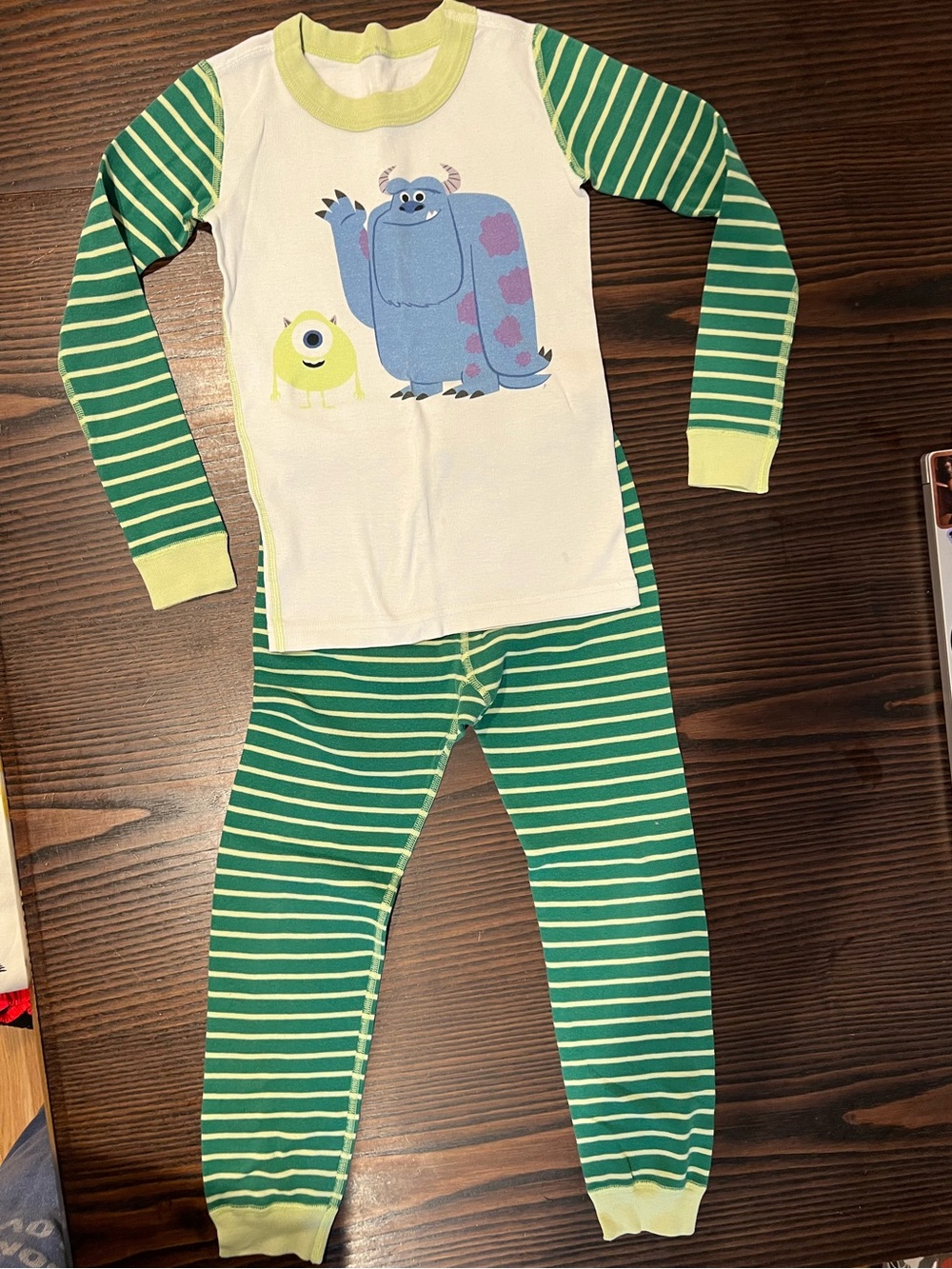 Hanna Andersson Pixar’s Monster Inc.  Pajama Set size 6-7